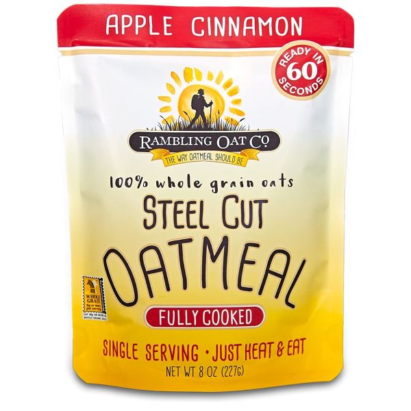 RAMBLING OAT COMPANY: Steel Cut Oatmeal Apple Cinnamon, 9.1 oz