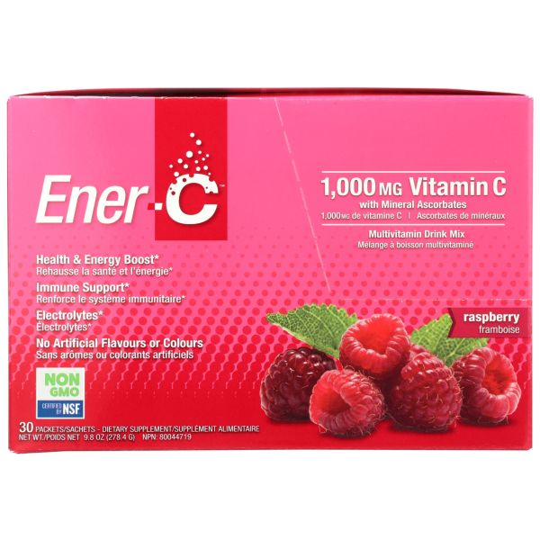 ENER LIFE: Raspberry Multivitamin Drink Mix, 30 pc