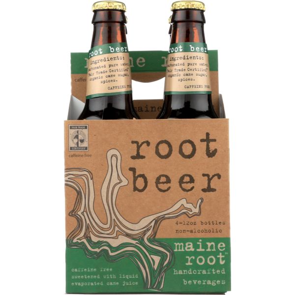 MAINE ROOT: Root Beer Soda 4Pk, 48 fo
