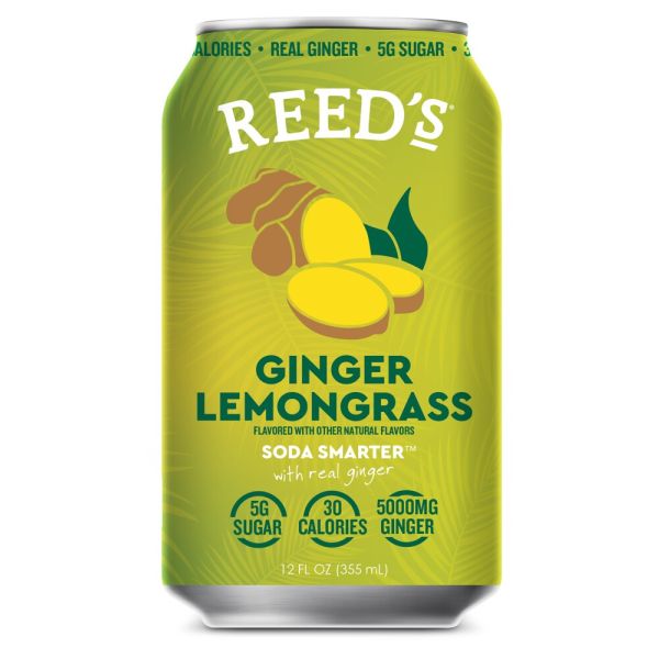 REEDS: Ginger Lemongrass Soda, 12 fo