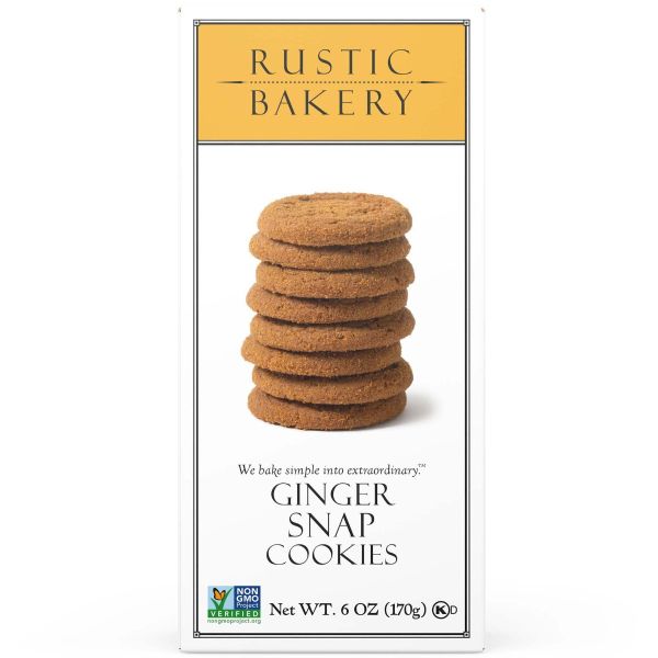 RUSTIC BAKERY: Ginger Snap Cookies, 6 oz