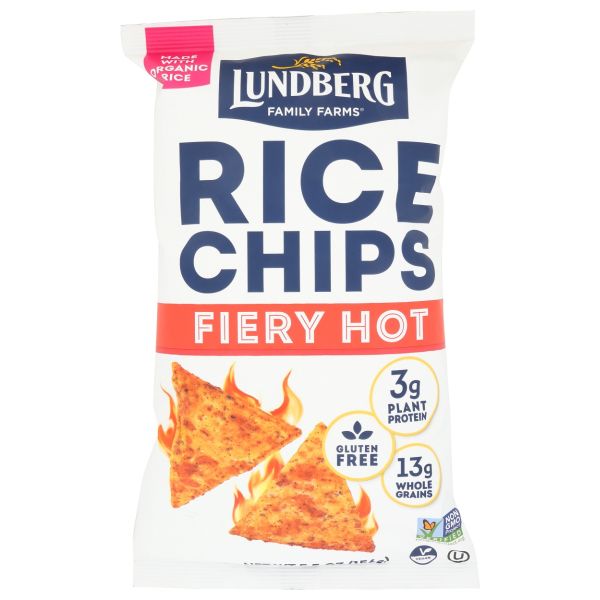 LUNDBERG: Fiery Hot Rice Chips, 5.5 oz