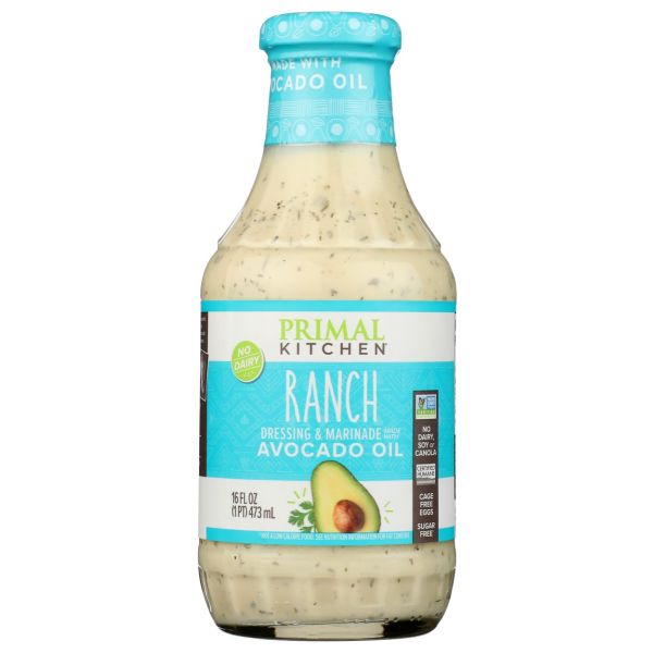PRIMAL KITCHEN: Made With Avocado Oil Ranch Dressing, 16 fo