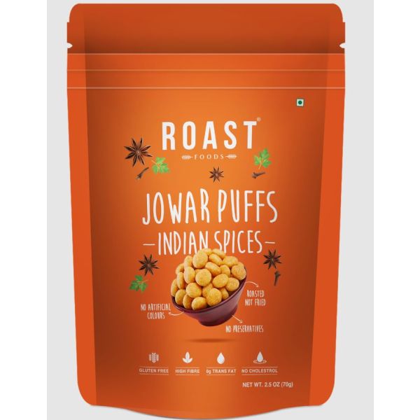 ROAST FOODS: Jowar Puffs Indian Spice, 2 oz