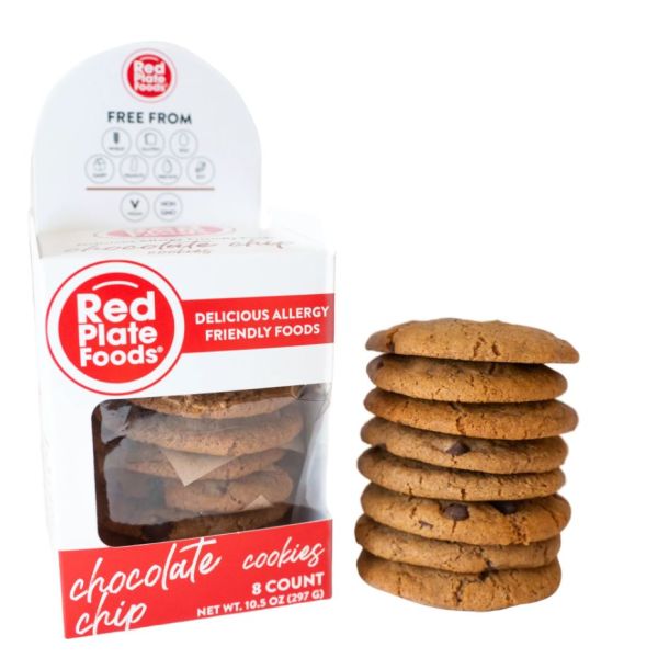 RED PLATE FOODS: Chocolate Chip Cookies 8 Count, 10.5 oz