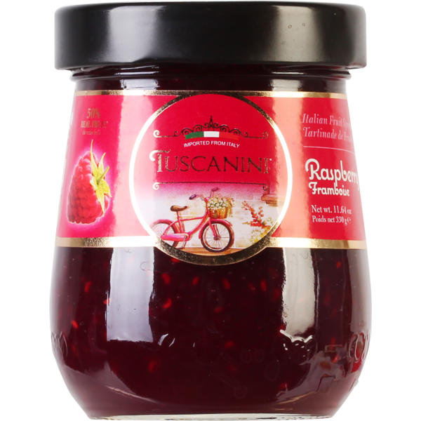 TUSCANINI: Raspberry Fruit Spread Preserves, 11.64 oz