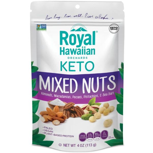 ROYAL HAWAIIAN ORCHARDS: Keto Mixed Nuts, 4 oz