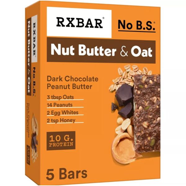RXBAR: Dark Chocolate Peanut Butter Bar 5 Count, 9.7 oz