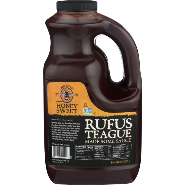 RUFUS TEAGUE: Honey Sweet BBQ Sauce, 1 ga