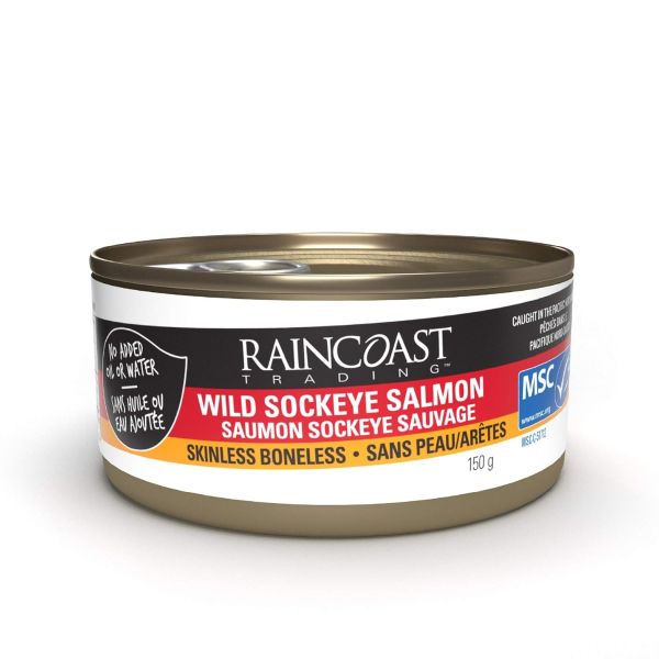 RAINCOAST TRADING: Salmon Sockeye Skinless Boneless, 5.65 oz