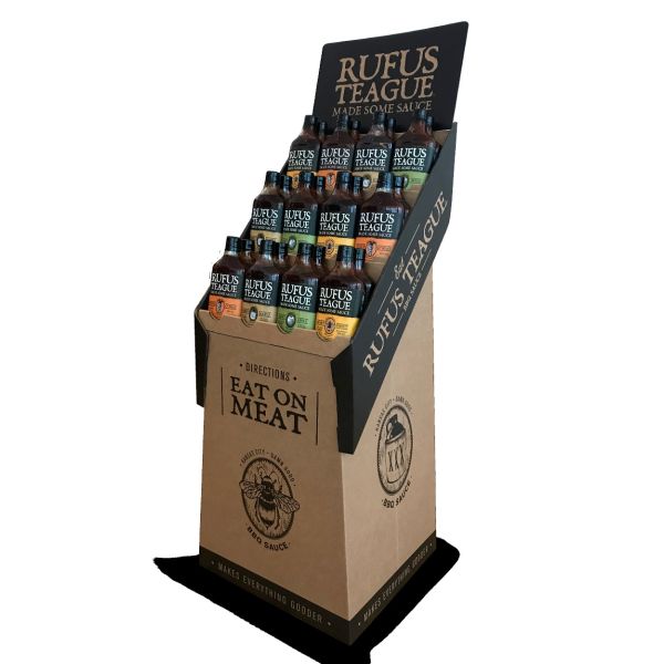 RUFUS TEAGUE: BBQ Sauce 4 Variety 24 Count Display Shipper, 1 ds
