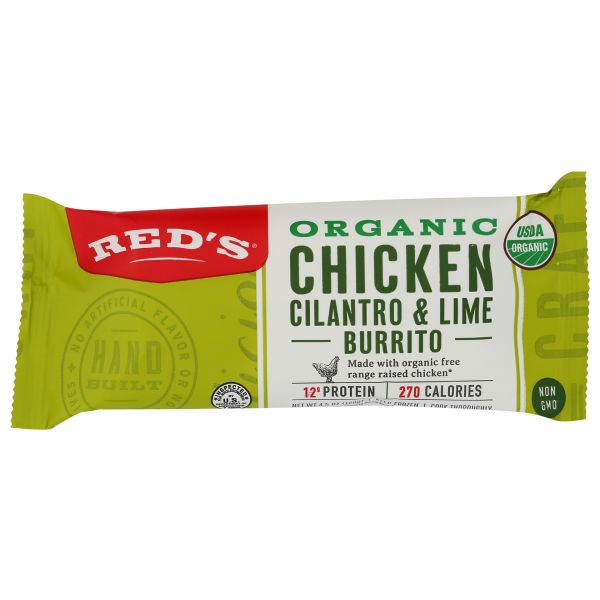 REDS: Chicken Cilantro and Lime Burrito, 4.5 oz