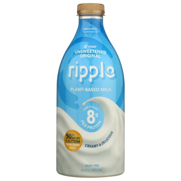 RIPPLE: Unsweetened Original Milk, 48 oz