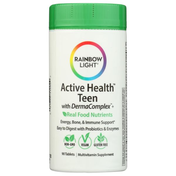 RAINBOW LIGHT: Active Health Teen with Derma Complex, 90 tb