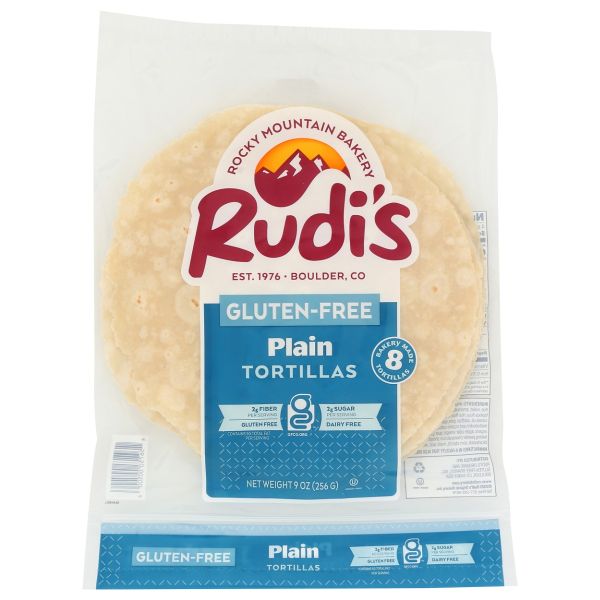 RUDIS: Gluten Free Plain Tortillas 8 Count, 9 oz