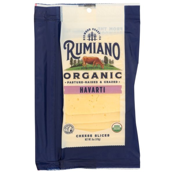 RUMIANO FAMILY: Organic Sliced Havarti Cheese, 6 oz