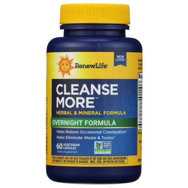 RENEWLIFE: Cleanse More Overnight Formula, 60 vc