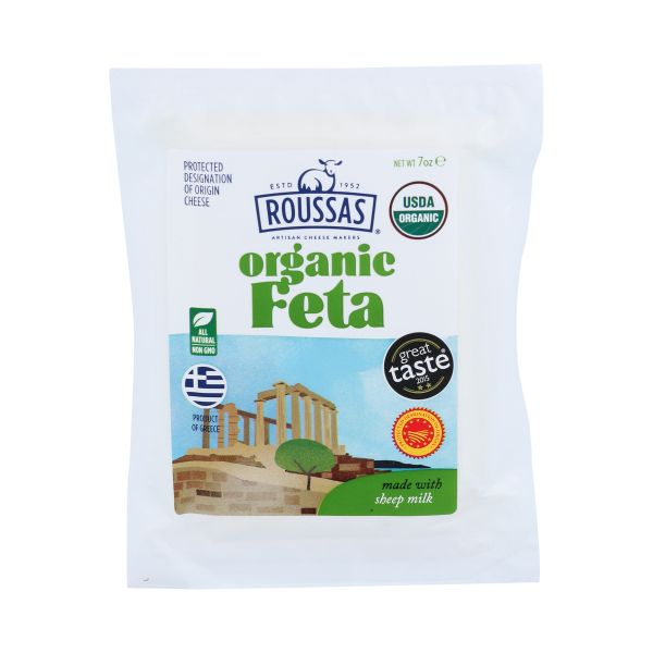 ROUSSAS: Organic Feta Cheese Pdo, 7 oz
