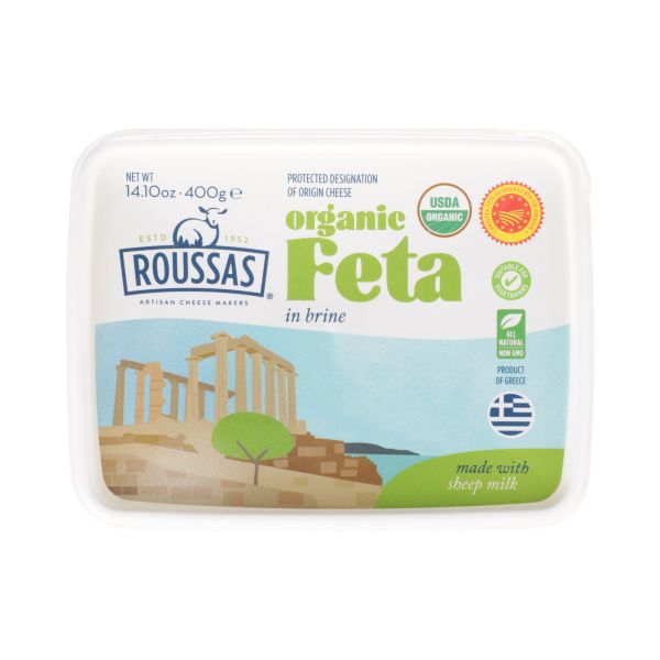 ROUSSAS: Organic Feta Cheese Pdo, 14.10 oz