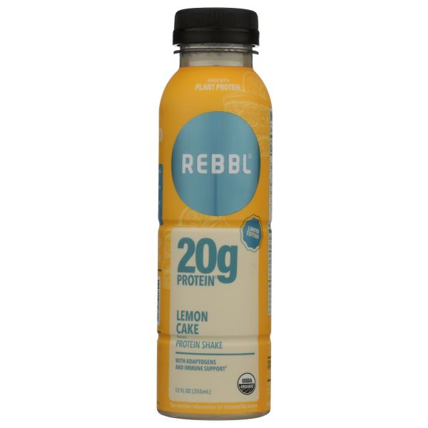 REBBL INC: Lemon Cake 20g Protein Shake, 12 fo