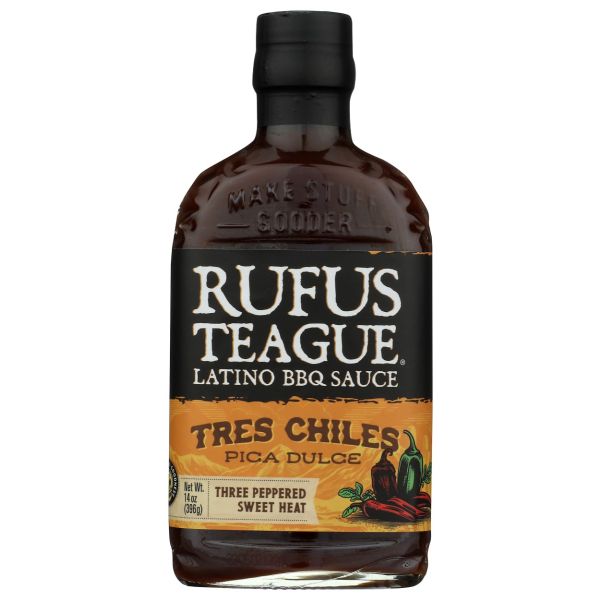 RUFUS TEAGUE: Tres Chiles Pica Dulce Bbq Sauce, 14 oz