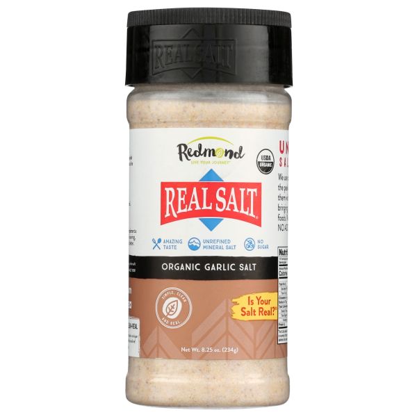 REDMOND: Real Salt Shaker Garlic Organic, 8.25 oz
