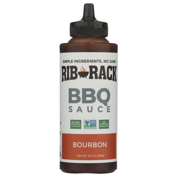 RIB RACK: Bourbon Bbq Sauce, 15.3 oz