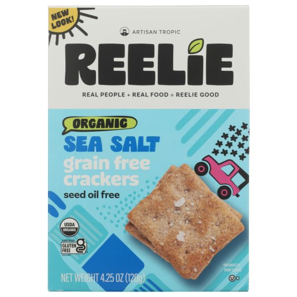ARTISAN TROPIC: Reelie Organic Sea Salt Grain Free Crackers, 4.25 oz