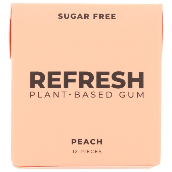 REFRESH GUM: Peach Sugar Free Gum, 12 pc