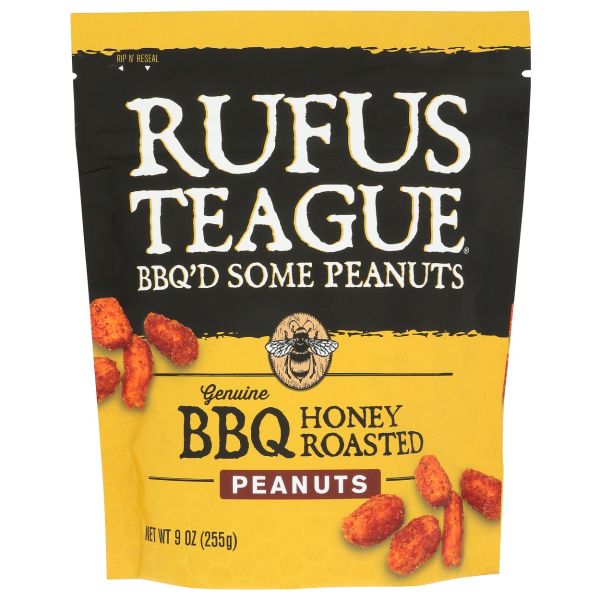 RUFUS TEAGUE: Bbq Honey Roasted Peanuts, 9 oz