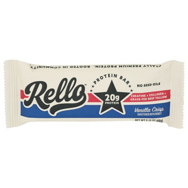 RELLO: Vanilla Crips Tallow Bar, 2.11 oz