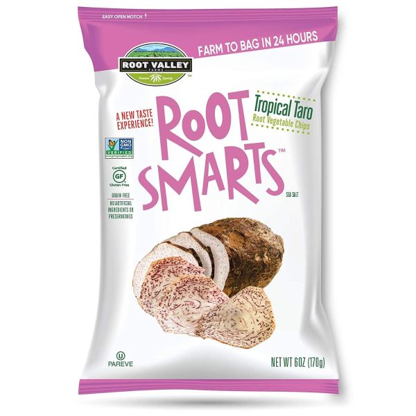 ROOT SMARTS: Tropical Taro Root Chips, 6 oz