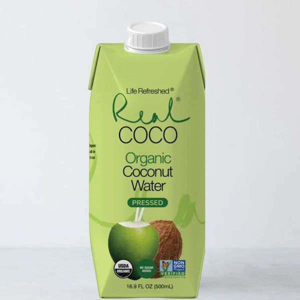 REAL COCO: Organic Pressed Coconut Water, 16.9 oz