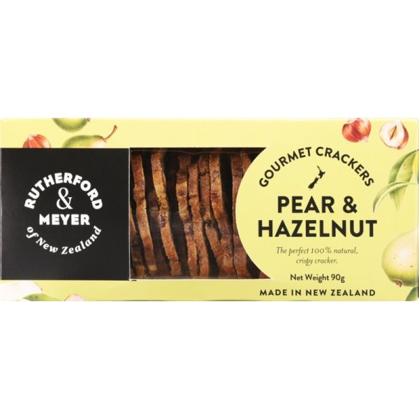 RUTHERFORD & MEYER: Pear and Hazelnut Crackers, 3.17 oz