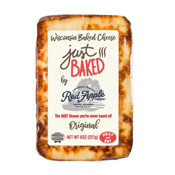 RED APPLE: Just Baked Original Baked Cheese, 8 oz