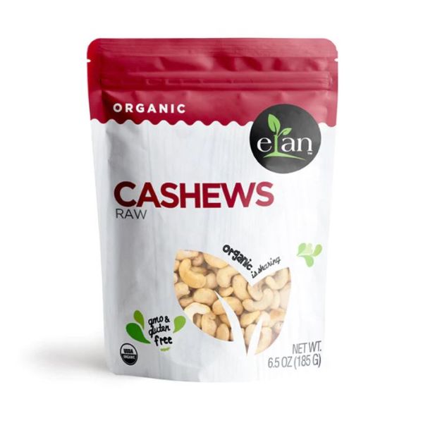 ELAN: Organic Raw Cashews, 6.5 oz
