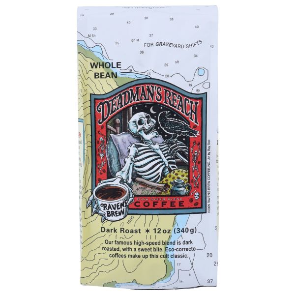 RAVENS BREW: Deadmans Reach Coffee Whole Bean, 12 oz