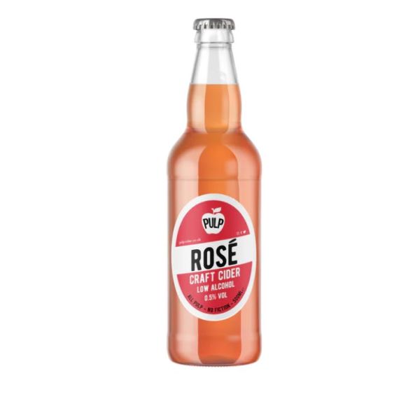 PULP CIDER: Low Alcohol Pulp Rose Cider, 16.9 fo