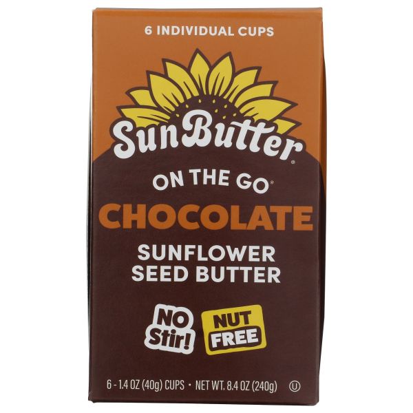 SUNBUTTER NATURAL: Chocolate On the Go Sunbutter Cups, 8.4 oz