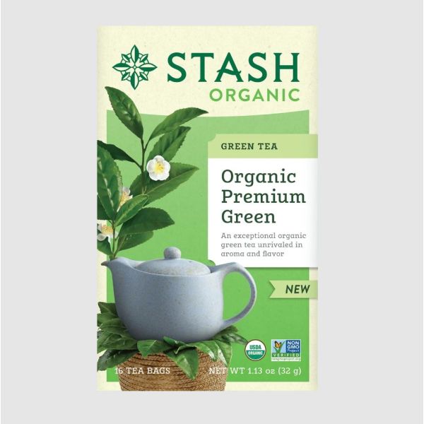 STASH TEA: Organic Premium Green Tea, 16 bg