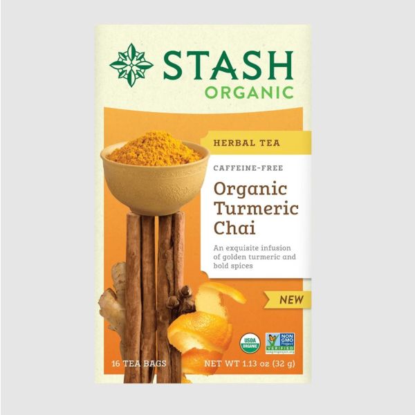 STASH TEA: Organic Turmeric Chai Herbal Tea, 16 bg
