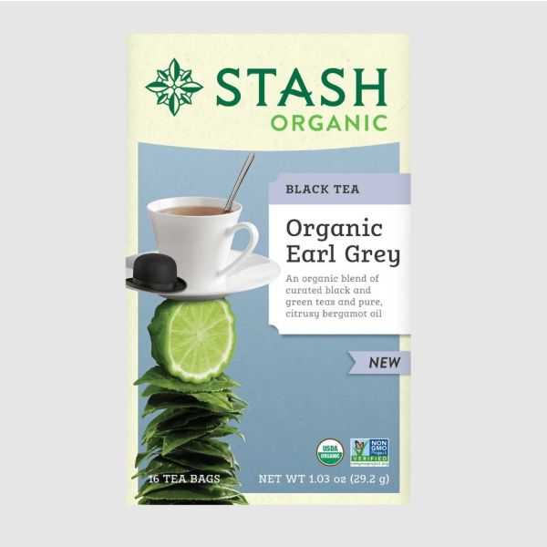 STASH TEA: Organic Earl Grey Black Tea, 16 bg