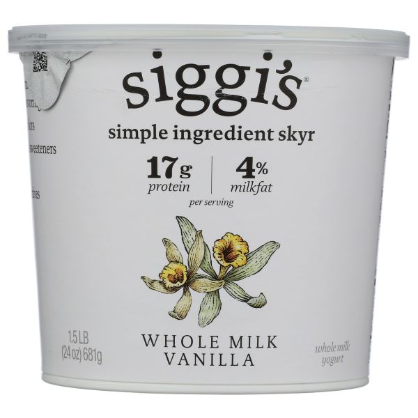 SIGGIS: Whole Milk Vanilla Yogurt, 24 oz