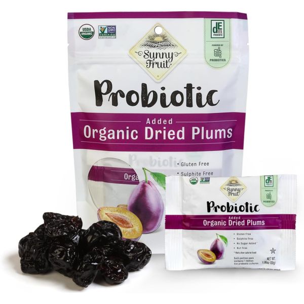 SUNNY FRUIT: Organic Probiotic Dried Prunes, 5.3 oz