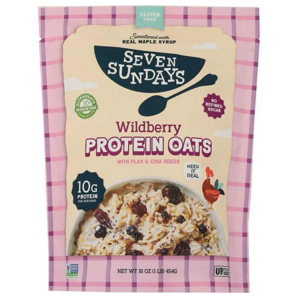 SEVEN SUNDAYS: Wildberry Protein Oats, 16 oz
