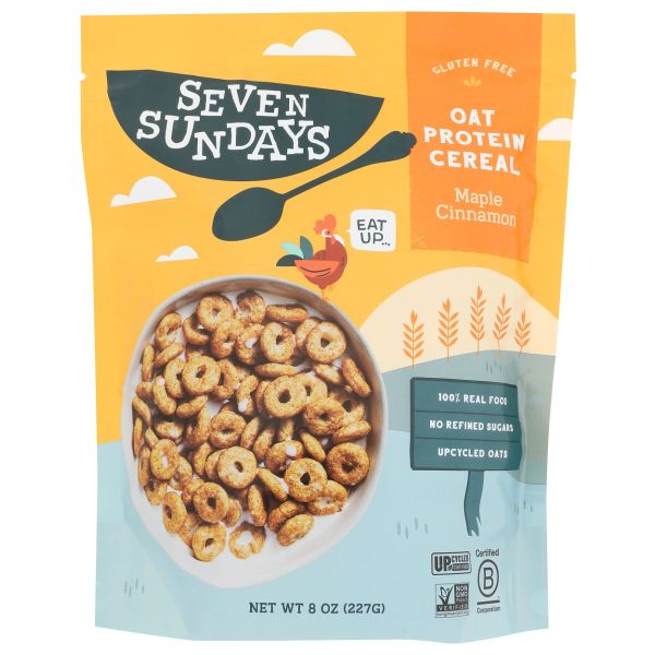 SEVEN SUNDAYS: Maple Cinnamon Oat Protein Cereal, 8 oz