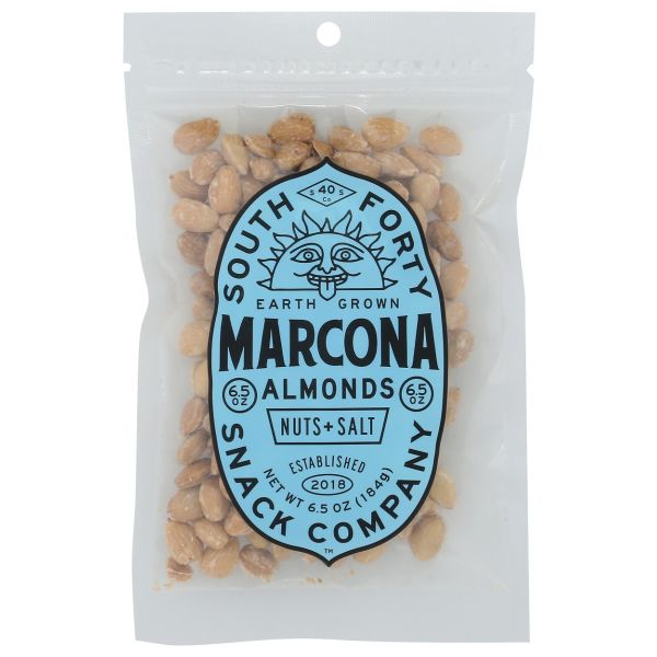 SOUTH FORTY SNACK COMPANY: Dry Roasted Marcona Almonds, 6.5 oz