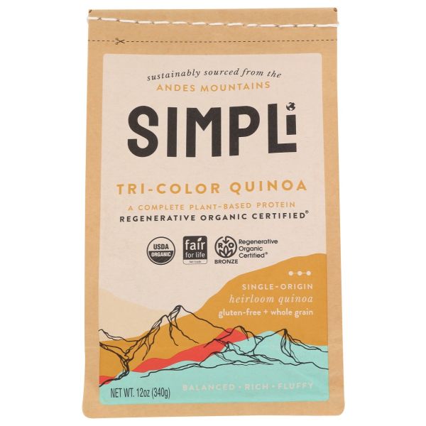 SIMPLI: Regenerative Organic Tricolor Quinoa, 12 oz