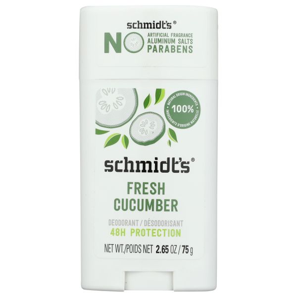 SCHMIDTS: Fresh Cucumber Deodorant Stick, 2.65 oz