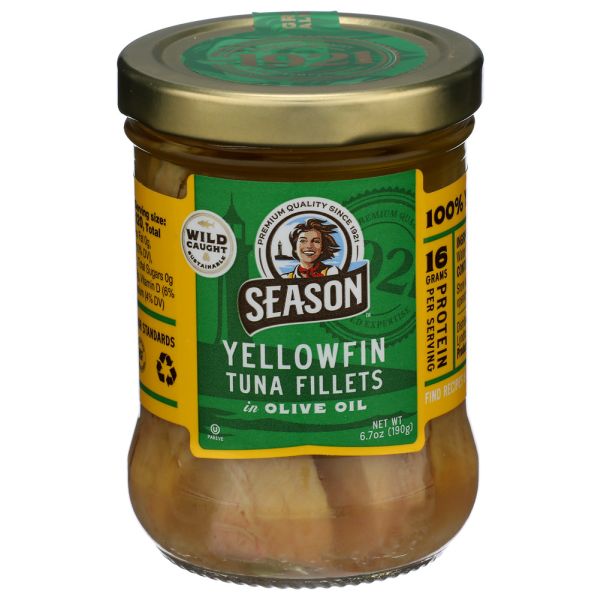 SEASONS: Yellowfin Tuna Fillets in Olive Oil, 6.7 oz